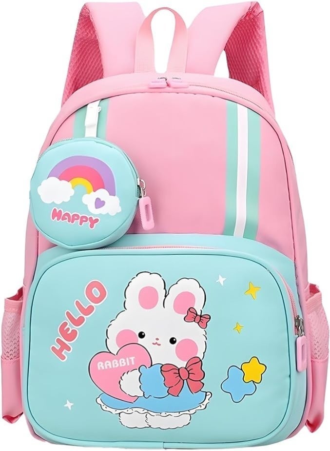 Sylqvxh Toddler Backpack Kids Cute Cartoon Schoolbag Lightweight Bookbags Daypack School Backpack with Adujustable Strap Small Preschool Daycare Bag with Coin Pocket for Girls Boys - Image 1